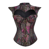 Sexy Steampunk Gothic Vintage Lace up Back Waist Trainer Corset Bustier Embroidery Vest Lingerie