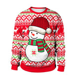 Ugly Christmas Sweater for Gift Funny Pullover Thin Sweater Womens Mens Jerseys Tops Autumn Winter Clothing Xmas Lady