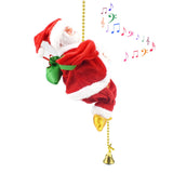 Electric Climbing Beads Santa Claus with Music Climbing The Stairs Christmas Tree Decor Repeated Climb for Kids Gift