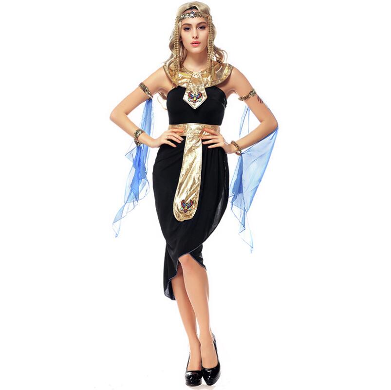 Adults Sexy Egyptian Pharaoh Costumes Queen Egyptian Pharaoh For Cleopatra Girls Halloween Party Fancy Dress