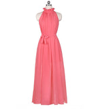 1950s Women Summer Casual Elegant Bohemian Beach Party Halter Sexy Long Maxi Dress