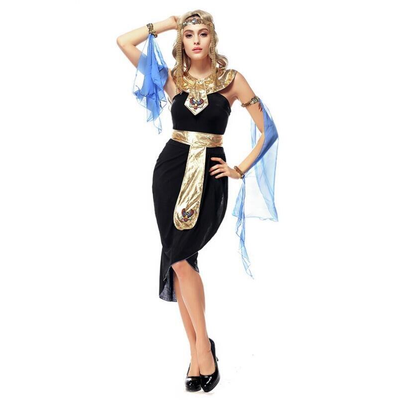 Adults Sexy Egyptian Pharaoh Costumes Queen Egyptian Pharaoh For Cleopatra Girls Halloween Party Fancy Dress