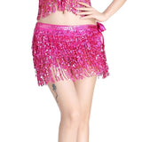 Belly Dance Hip Scarf Performance Outfits Sequins Tassel Mini Skirts Music Festival Costumes Wrap Belt