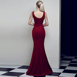 V-Neck Beading Bridesmaid Dress New Arrive Real Simple Werdding Party Formal Dress