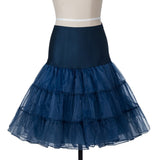 White Women Tulle Skirts Underskirt Rockabilly Dance Petticoat Black Crinoline Retro Vintage Tutu Skater Ball Gown