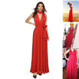 Long Women Bridesmaid Formal Multi Way Wrap Convertible Infinity Hollow Out Maxi Party Bandage Dress