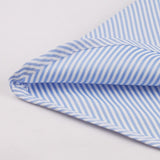 Vintage Blue Ruffle Sleeve Striped Summer Shirt Casual Turn-down Collar A Line Office Lady Dress