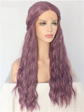 Long Cymbidium Soft Pink Curly Synthetic Lace Front Wig