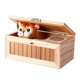 New Electronic Useless Box with Sound Cute Tiger Toy Gift Stress-Reduction Desk