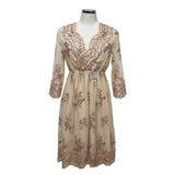 V Neck Long Sleeve Sequin Party See-Through Mesh Midi Female Embroidery Floral Vestido Wrap Dress