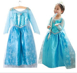 FORZEN Baby Girls Carnival Christmas Party Lace Sleeve Tutu Dress Elsa Anna Princess Snow Queen Clothes For Kids Girls Costume