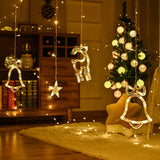 Christmas Tree Deer Bells String Lights 220V 110V Garland String Fairy Lights Outdoor For Home Wedding Party New Year Decor