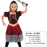 Halloween Kids Pirate Costume With Hat Fancy Boys Girls Outfit Sets For Children Birthday Party School Carnival Dress No Weapon