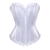 Women Victorian Brocade Corset Bustier Lingerie Top Waist Cincher Body Shaper Sexy Overbust Corset Bridal Cosplay Costume