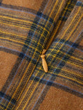 V-Neck Bow Front Buttons Plaid 50s Vintage Cotton Dress Women Spring Autumn 3/4 Sleeve Elegant Party Midi A Line Dresses