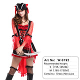 Halloween Women Skull Sexy Pirate Costume Adult Carnival Clothing Headwear Dress Birthday Party Performance Show