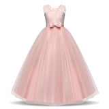 Elegant Lace Princess Girl Christmas Party Wedding Gown Kids Dress