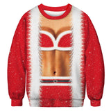 Ugly Christmas Sweater 3d Antler Print Novelty Ugly Christmas Sweater Unisex Men Women Long Sleeve Pullover Jumpers Sweater