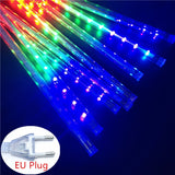 8 Tubes Meteor Shower Rain Led String Lights Street Garlands Christmas Tree Decorations for Outdoor New Year Fairy Garden Lights