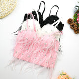 Summer Sexy Crop Top Nightclub Tassels Rhinestone Shine Women Top With Cups Push Up Bralette Female Corset Camis Clothes