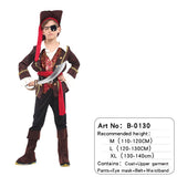 Halloween Kids Pirate Costume With Hat Fancy Boys Girls Outfit Sets For Children Birthday Party School Carnival Dress No Weapon