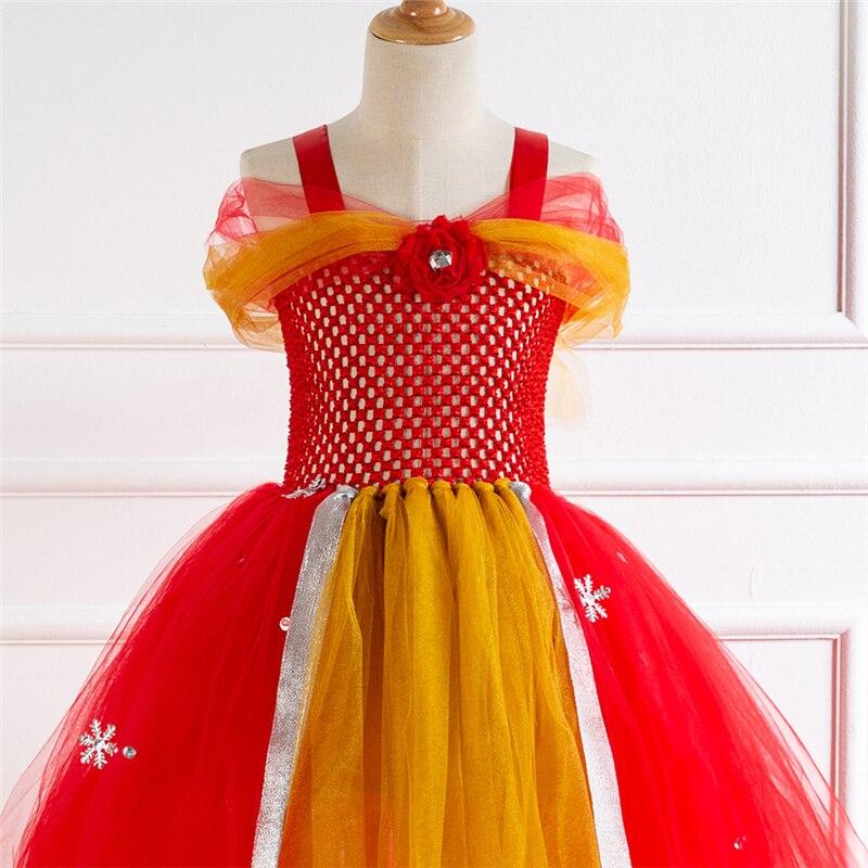 Christmas Princess Costume Cosplay Dress Girls Children Halloween Costume For Kids Christmas Long Dress Up Party Suit