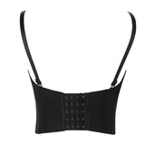 Beading Rhinestone Push Up Bustier Sexy Camis Corset Tops Built in Bra To Wear Out Performance Crop Top
