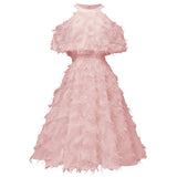 Short Tassel Cape Shoulder Fringe Midi Runway Formal Gowns Elegant Evening Party Dresses
