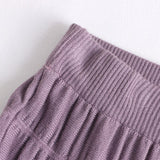 New High Waist Women Casual Knitted Midi Skirts Elastic Waist Elegant A Line Long Skirts