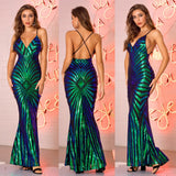Sexy Sleeveless Cocktail Dress Black Apricot Mermaid Spaghetti Strap Sequin Formal Dress Party Gown