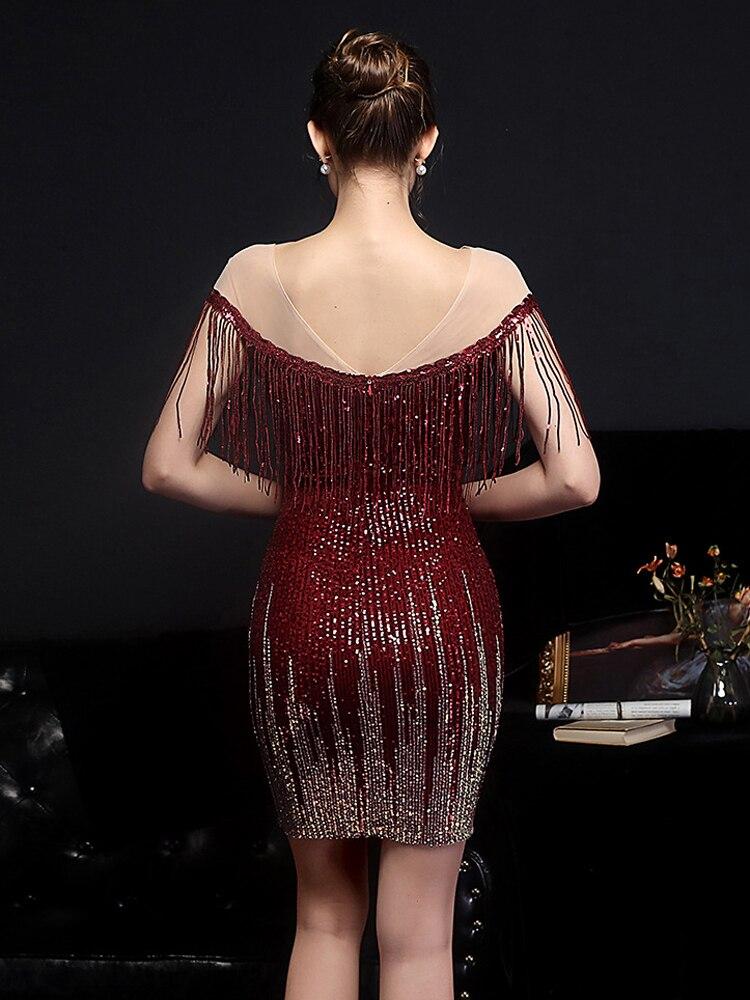 Women Backless Prom Dress Off Shoulder Sexy Sequin Party Bodycon Dress