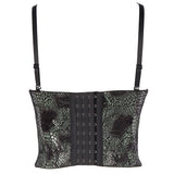 Sexy PU Snake Print Women Top With Cups Night Club Party Corset Crop Top Push Up Bustier Camis Built in Bra