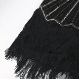 1920s V Neck Colorful Beaded Fringe Dress Great Gatsby Roaring Speakeasy Party Costume