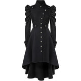 2021 Gothic Vintage Trench Coat Women Elegant Fashion Button England Style Long Coat Plus Size 2XL Office Street Overcoat