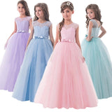 Elegant Lace Princess Girl Christmas Party Wedding Gown Kids Dress