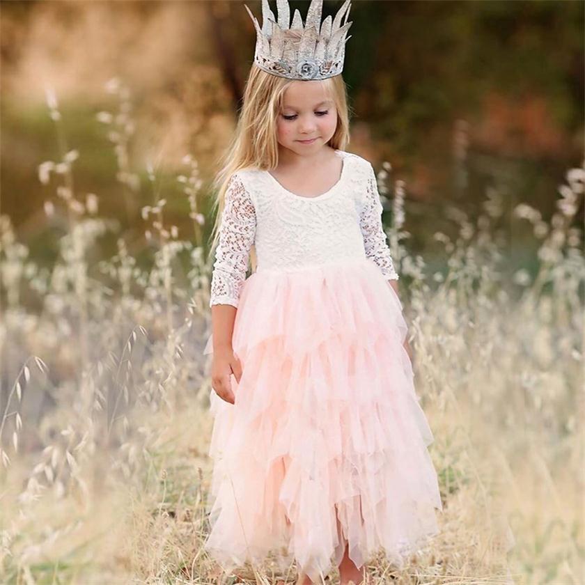 Lace Princess Tutu Baby Girls Spring Dress Children Costume for Kids