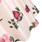 Women Floral Print Sleeveless Summer Tank Polyester Pin Up Style Pleated Vintage Midi Flower Dress