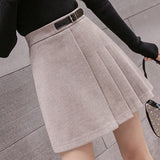 Women High Waist Pleated Skirts Spring Fashion Korean Style All-match Ladies Elegant A-line Short Skirt