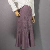 Women High Waist Casual Skirts Korean Style All-match Ladies Knitted Long Mermaid Skirt