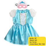 Princess Costumes Dress Up for Little Girls with Top Skirt Mask Age of 3-8 Years