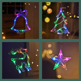 Christmas Tree Deer Bells String Lights 220V 110V Garland String Fairy Lights Outdoor For Home Wedding Party New Year Decor