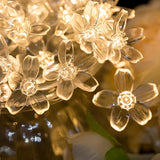 LED Christmas Lights Blossom Flowers LED String Fairy Lights Warm White Garland Holiday Home Room Badroom Wedding Decoration