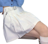 Women Mini Pleated Y2K Cargo Skirt For Girl School Black Skater Streatwear Harajuku High Waist Emo Fairy Grunge Lolita Skirts