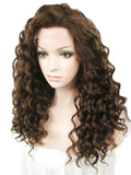 Medium Brown Glueless Synthetic Lace Front Wigs - Imstylewigs