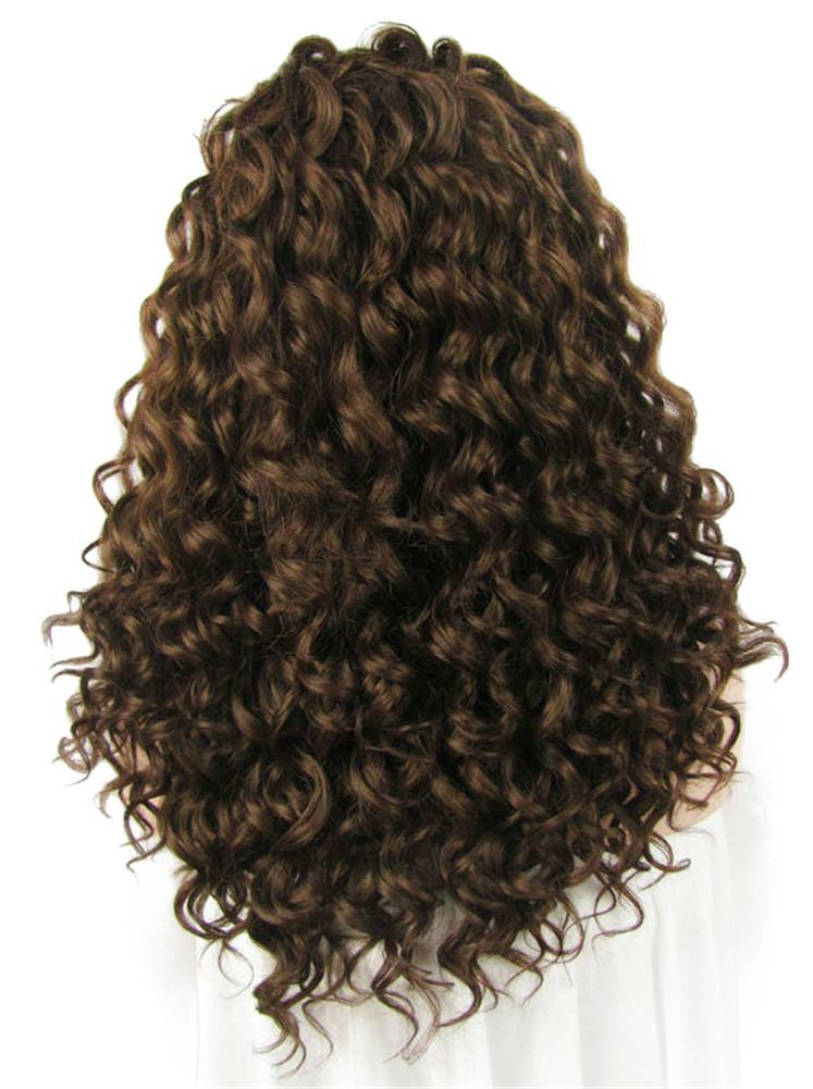 Medium Deep Curly Glueless Synthetic Lace Front Wigs - Imstylewigs