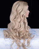 Long Caramel Blonde Loose Body Wave Glueless Lace Front Wigs - Imstylewigs