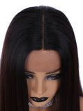 Ombre Wine Red Synthetic Lace Front Wig