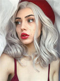 Long Arctic Ice Silver Shadow Synthetic Lace Front Wig