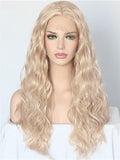 Long Beige Blonde Synthetic Lace Front Wig