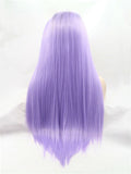 Long Brown Root Lavender Purple Ombre Synthetic Lace Front Wig - FashionLoveHunter
